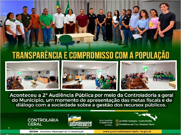 AUDIÊNCIA PÚBLICA PARA O 2º QUADRIMESTRE DE 2026